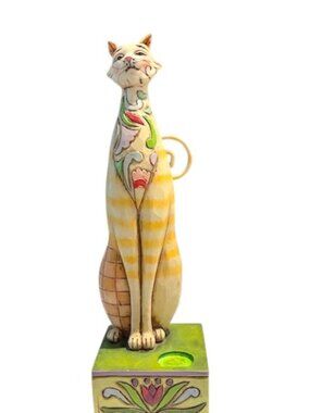 Vintage “Jilly” Jim Shore Heartwood Creek Cat Figurine 2007